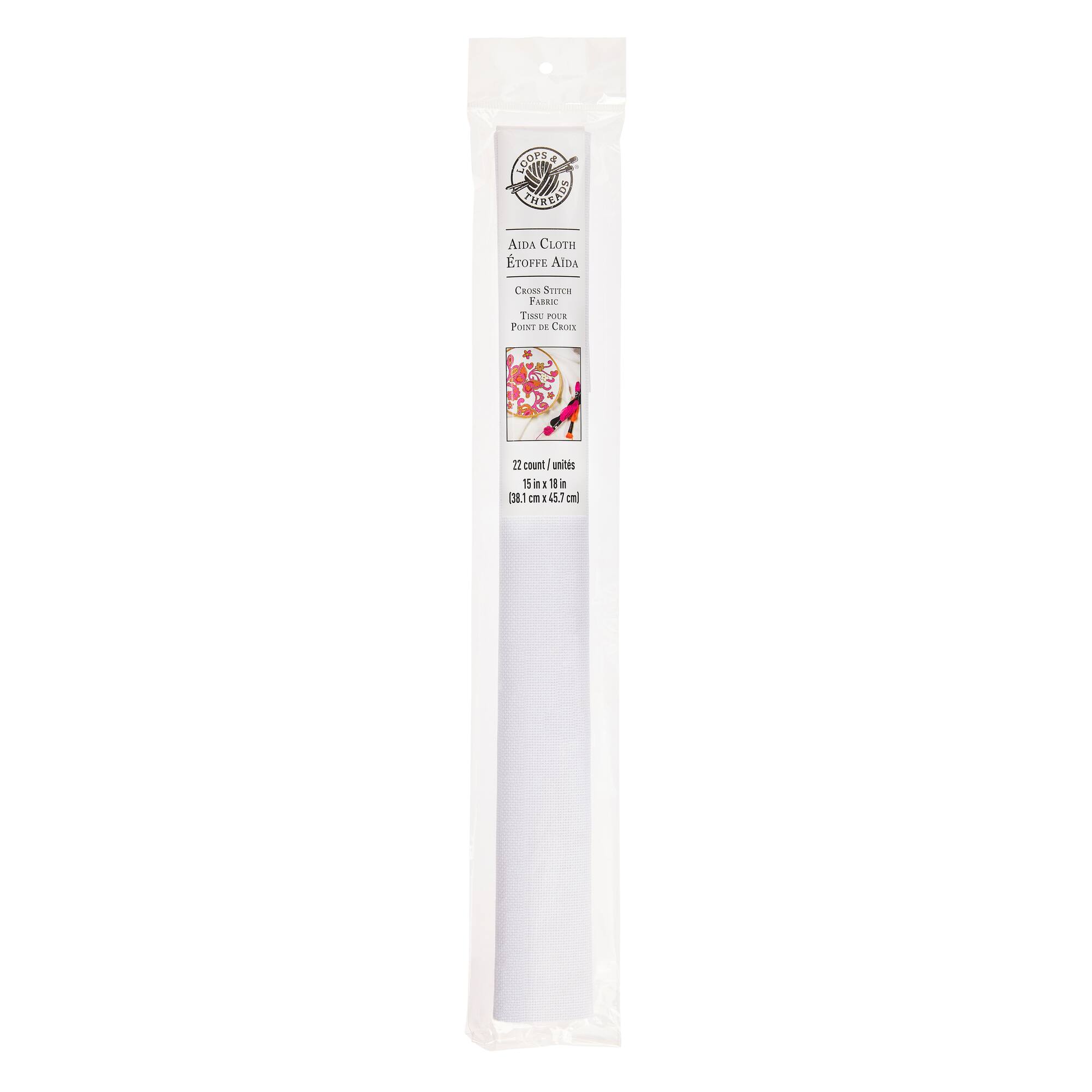 12 Pack: 22 Count White Aida Cloth by Loops & Threads™, 15" x 18"